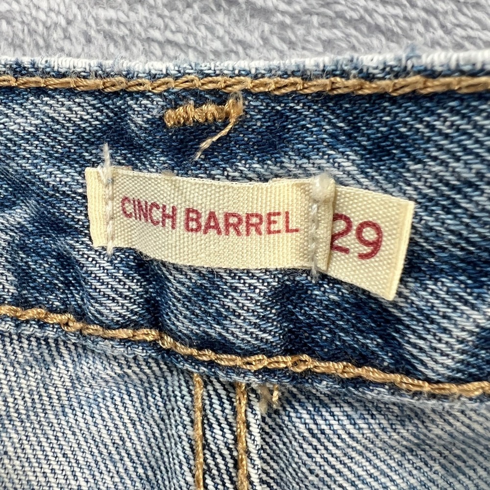 Levi's Cinch Barrel Women's Jeans 29 Light Wash Blue High Rise Wide Leg Relaxed - Picture 4 of 11